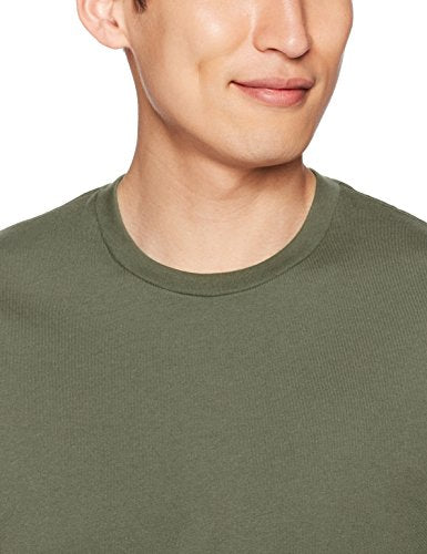 Goodthreads Men's Short-Sleeve Crewneck Cotton T-Shirt, Olive, Large