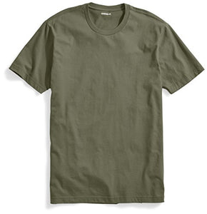Goodthreads Men's Short-Sleeve Crewneck Cotton T-Shirt, Olive, Large