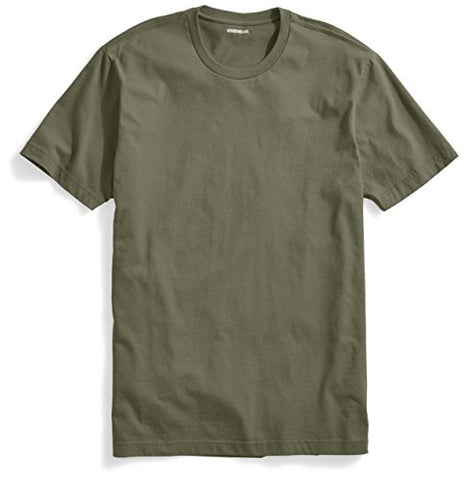 Goodthreads Men's Short-Sleeve Crewneck Cotton T-Shirt, Olive, Large