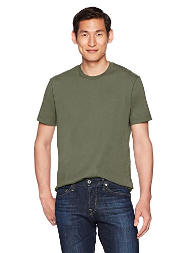 Goodthreads Men's Short-Sleeve Crewneck Cotton T-Shirt, Olive, Large