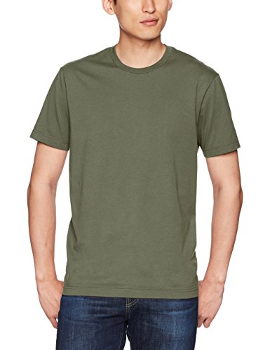 Goodthreads Men's Short-Sleeve Crewneck Cotton T-Shirt, Olive, Large