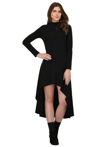Rigo Black High Low Dress for Women